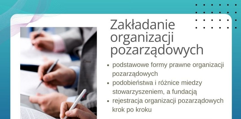 Zdjęcie ilustracyjne wpisu: Darmowe szkolenie dotyczące zakładania organizacji pozarządowych