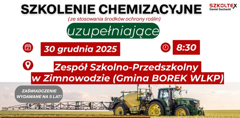 Zdjęcie ilustracyjne wpisu: Obowiązkowe szkolenie dla rolników !!!