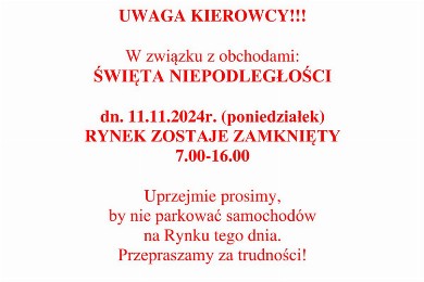 Zdjęcie ilustracyjne wpisu: UWAGA KIEROWCY!!!