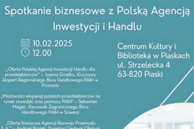 Zdjęcie ilustracyjne wpisu: Spotkanie z Państwową Agencją Inwestycji i Handlu (PAIH)