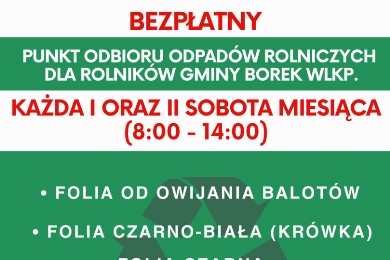 Zdjęcie ilustracyjne wpisu: Darmowy punkt odbioru odpadów rolniczych