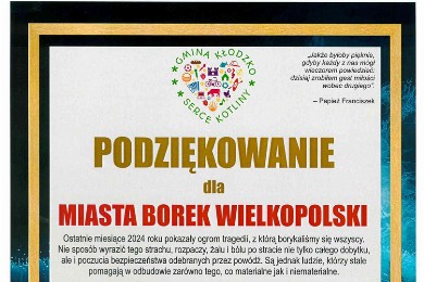 Zdjęcie ilustracyjne wpisu: Podziękowanie