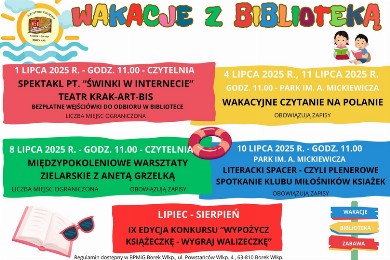 Zdjęcie ilustracyjne wpisu: WAKACJE Z BIBLIOTEKĄ