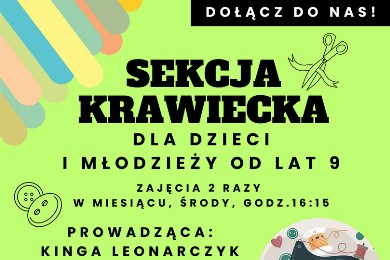 Zdjęcie ilustracyjne wpisu: Sekcja Krawiecka dla dzieci!