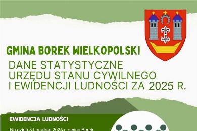 Zdjęcie ilustracyjne wpisu: DANE STATYSTYCZNE URZĘDU STANU CYWILNEGO I EWIDENCJI LUDNOŚCI ZA 2025 R.