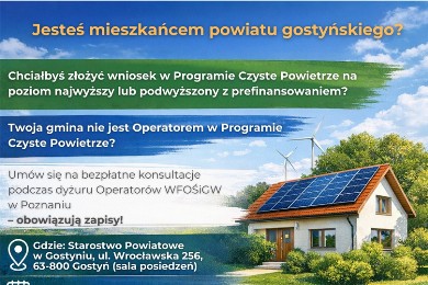 Zdjęcie ilustracyjne wpisu: Jesteś mieszkańcem powiatu gostyńskiego?