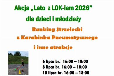 Zdjęcie ilustracyjne wpisu: Akcja „Lato z LOK-iem 2026” dla dzieci i młodzieży